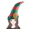 Elf Christmas hat elf hat clown hat ear red and green striped hat Christmas party decorations