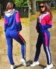 Dames tweedelige broek vrouw 2-delige set broekpakken Ritsjack Trainingspak Dames Patchwork Sportkleding Casual vrouwelijk joggingpak