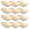 Dinnerware Sets 200 Pcs Disposable Wooden Boat Tray Sushi Plate Snack Bowl Plates Serving Sashimi Bamboo Bowls