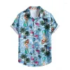 Chemises décontractées pour hommes Chemise à manches courtes pour hommes surdimensionnés Homme hawaïen Mode Top Thème de cocotier Maccabi Haifa Beach Holiday Vêtements