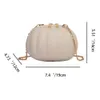 Evening Bags Halloween Pumpkin Fun Round Small Satchel Bag Novelty Down Women Chain Crossbody PU Leather Detachable Strap Mini Candy 231019