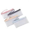 1pc cancelleria coreana astuccio trasparente satinato semplice colla gelatina colore corrispondente custodia per studenti materiale scolastico per ufficio