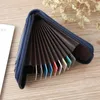 Card Holders 2023 Vintage Genuine Leather Women's Wallet Holder Blocking Zipper Money Pouch Protect Case Pocket Purse