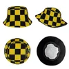 Berets Women Men Bob Hat Yellow Checkerboard Spring Headwear Outdoor Sports Fishing Nodic Geometry Irish Country Drop