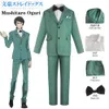 Anime bungo cães vadios terno mushitarou oguri cosplay traje roupas uniformes define jaqueta japonesa camisa calças halloweencosplay