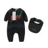 G Designer Babykleidung Strampler 100 % Baumwolle Strampler Säugling Junge Mädchen Brief Kostüm Overalls Kleidung Overall Kinder Body für Babys Outfit -6