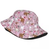 Berets Spring Headwear Floral Goats In Pink Stuff Bucket Hat Fashion Women Sun Hats Animal Panamka Lightweight Fishing Cap Outdoor