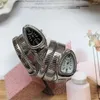손목 시계 뱀 모양 여성 시계 2023 다이아몬드 다이얼 풀 스틸 팔찌 팔찌 레이디 시계 최고 판매 오로그리오 도나