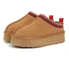 Designer tazz pantoffels platformlaars tasman dames heren sandaal Schapenvacht Shearling Klassieke laars Herfst Mosterdzaad Kastanje Winter Australië pluizig bont pantoufle