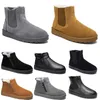 Unbranded cotton boots mid-top men woman shoes black gray leather outdoor color3 winter