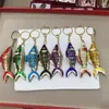 Porte-clés en gros 10pcs Chine Pékin en vedette Craft Cloisonné Goldfish Pendentif Ornement de Noël Bijoux