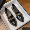 Klädskor plus storlek 42 Oxford skor kvinna loafers läderlägenheter kedjor sneakers trend flickor lolita medium klackar lägenheter vår 231018