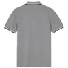 Herrpolos tryckt avslappnad poio skjorta mode lapel kort ärm sommar bomullsspetslängd (cm) färgstil topps typ dekoration