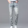 Jeans pour hommes 2023 rayures simples avec couleurs contrastées hommes marque personnalité slim jean mode européenne décontracté pantalon à la mode