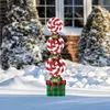 Lot de 4 inserts de sol pour cour de Noël, inserts épissables pour bonbons de Noël, décoration de jardin, pelouse, décoration de Noël en plein air, décoration de festivals, décoration de fête à thème, décoration de Noël