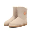 2024 Accessories Sno w B0 0ts Women Bo 0t Chestnut Winter Buckle Fur Snow Half UC G