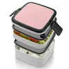 Dinnerware Plain Solid Baby Pink-100 Pink Shades On Ozcushions All Bento Box Lunch Thermal Container 2 Layer Healthy