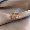 Bagues de cluster 2023 Romantique Fleur Douce Ouverte Réglable Pour Femmes Mode Coréenne Émail Fleurs De Mariage Bague Bijoux Cadeaux