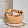 Bottegaaveneta Jodie Handbags Designer 2023BV New Chain Knot UnderArm Clause Sheepskin Woven Womens Portable Shoulder JSyx frj