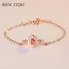 Bijox Story Fashion 925 Sterling Silver Armband Oval Shape Ruby Fine Jewellery for Women Wedding Anniversary Promise Party Gift248n