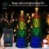 Autres fournitures de fête d'événement APP Lumière d'arbre de Noël intelligente Bluetooth Point Control Magic Color LED String Day Lumières d'ambiance décoratives 231018