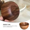 Bowls Wooden Salad Bowl Fruit Household Rice Cooking Kitchen For Soup Portable Smooth Non Fragile Anti Falling