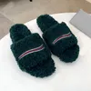 Designer Winterbont Fluffy Cotton Slippers Damesslippers wol Slides comfortabele Fuzzy Slipper 35-41
