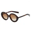 Солнцезащитные очки YOOSKE, модные круглые женские солнцезащитные очки с градиентными оттенками, уличные пляжные солнцезащитные очки UV400, корейский стиль
