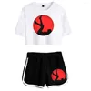 Herrspårar John Summit Musikfans Midriff-Baring Monterade Crop Set Tryckt kort Tshirt Gym Streetwear Pants Women Hawaii