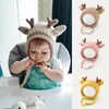 Caps Hoeden Warme Baby Wintermuts Schattig Elandengewei Peuter Kinderen Gehoorbescherming Cap Effen Kleur Dikker Breien Baby Muts Hoeden 231019