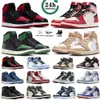 jumpman 1s Baketballschoenen 1S hoog verloren gevonden Schoffel Univerity Blue Dark Mocha Unc 1s Lichtgrijs Hyper Chicago Bred Royal Sier Toe Shadow Twit maat 13