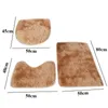 Tapis de bain Tapis en peluche imprimé léopard rose, housse de siège de toilette, 3 pièces, coussinet de pied antidérapant, gadgets modernes et simples pour garder au chaud, accessoires de salle de bain 231019