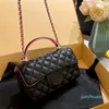 Designer Bag 20cm Mini hand-held flap crossbody Classic Sheepskin Plaid Lattice Hardware Chain Quilted Shoulder Bag Women Handbag