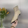 Top-Stiefel, dünner Absatz, einzelne nackte Damen, Herbst/Winter, britischer Stil, spitzer Zehenbereich, niedrige, kurze, kleine Katze