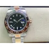 Rolaxs 럭셔리 남자 시계 로즈 골드 세라믹 고품질 GMT 자동 손목 시계 40mm 남성 시계 904L 스테인리스 베젤 사파이어 야간 비전