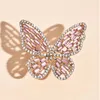 Cluster anneaux femmes mode tendance cristal Big Butterfly doigt pour fiançailles des cadeaux de bijoux d'anneau ajusté en fiançailles