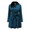 EB2023 New European and American Women's Slim Fit Long Woolen Coat Double Woolen Woolen Coat Windbreaker Women S-5XL