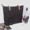 Evening Bags Wine Canvas Bag With Hidden Insulated Compartment Fashionable Casual Beach Tote Handbag For Outdoor Beaches 231018