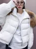 Femmes fourrure fausse OFTBUY hiver doudoune femmes grand réel col de raton laveur femme Parkas épais chaud 90% duvet d'oie manteau ample 231018