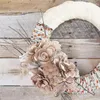 Party Decoration 5pcs Vintage Natural Jute Burlap Hessian Bows Rose Artificial Flower For Wedding Christmas DIY Handmade Bowknot