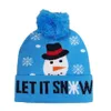 Chapeau de Noël à la mode pour enfants et adultes, boule de laine tricotée en Jacquard, bonhomme de neige, chapeau en laine d'élan, pull du père noël, chapeau froid