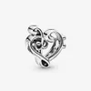 100% 925 Sterling Silver Elegant Heart Treble Clef Charms Fit Original European Charm Armband Fashion Women Wedding Engagement JE287P