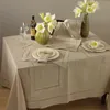 Table Runner Camellia CasaClassic Hemstitch Specially Treated Polyester Linen Look Washable NatureWhite Color 231019