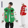 American Vintage loose oversize taped towel embroidered punk couple baseball suit men