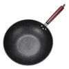 Pfannen 303234 cm Kochtöpfe aus antihaftbeschichtetem Eisen Kochgeschirr Wok mit flachem Boden und Holzgriff Küchentopf für Gasinduktion 231019