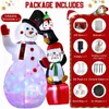 Décorations de Noël OurWarm Décoration gonflable de bonhomme de neige et de pingouin de Noël de 6 pieds avec LED rotative colorée pour la décoration de Noël de jardin extérieur x102