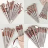 Läppstift 9 13st Makeup Brushes Set Soft Fluffy Foundation Blush Eyeshadow concealer Löst pulverdetalj Brush Highlighter Cosmetic Tools 231020