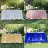 Table Skirt Sequin Table Skirt Tables Cloth Birthday Party Cloth Wedding Decoration Tulle Sweets Table Cover Festival Decor 231019