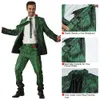 코스프레 Eraspooky Party Suits Men 2018 Slim Fit Gradient Green Numbers 인쇄 의상 할로윈 정장 코스프레 팬시 드레스 코트 바지 tiecosplay