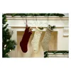 Christmas Decorations Wholesale Personalized Knit Stocking Items Blank Solid Stockings Holiday Stocks Family 46Cm Drop Delivery Home Dhdlj